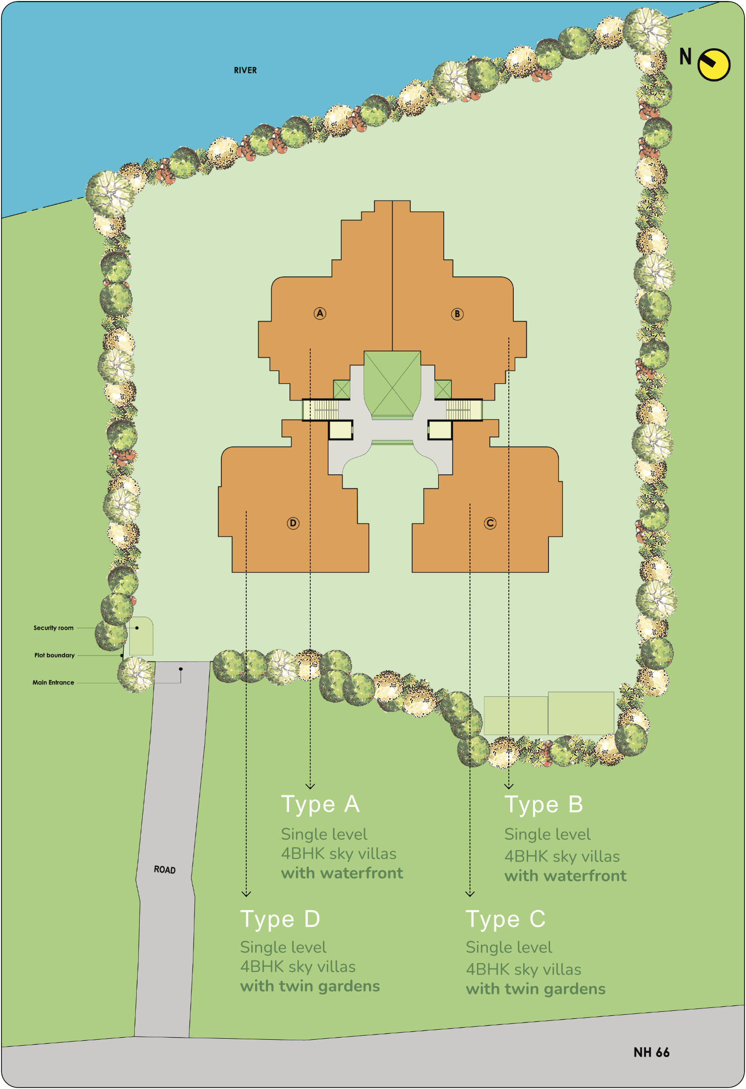 Good Earth Umang Floor Plan & Masterplan — 4 BHK luxury apartments Kochi